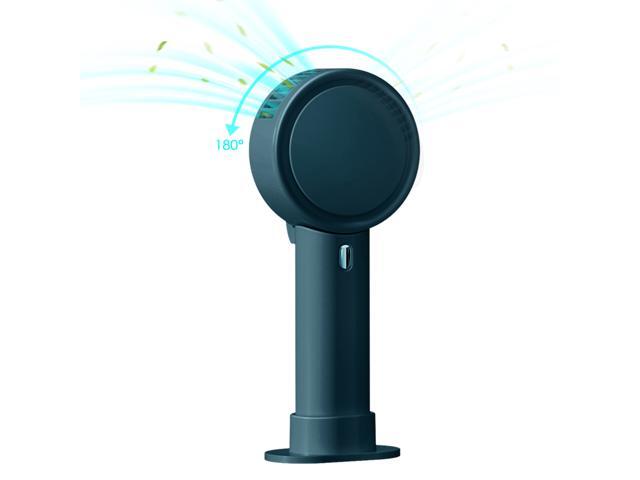Portable Handheld Fan 3 in 1 Necklace Desk Hand-hold Fan Bladeless Cooling Fan 180 Degree Rotatable Air Outlet 3 Speeds Hand Free Personal Fans for