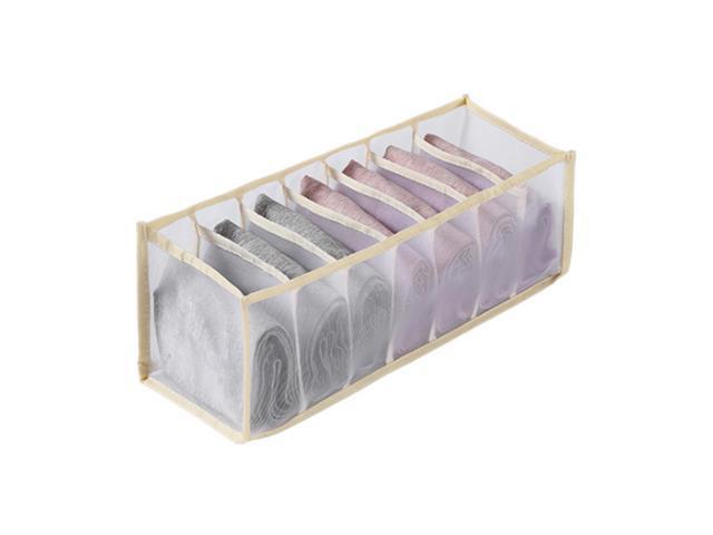 Foldable Underwear Storing Box Home Use Storage Drawer Divider Mesh Grid Organizer for Underwear/Bras/Socks