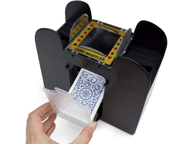 2 Decks Automatic Card Shuffler Automatic Playing Cards Shuffler Mixer Games Poker Sorter Machine Dispenser for Travel Home Festivals Xmas Party