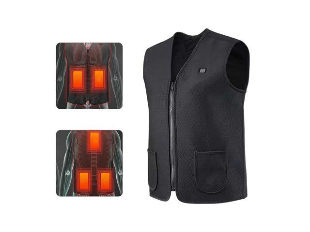 Men Heated Vest Winter Warm Heated Vest Heating Jacket Lightweight USB Electric Warm Clothes for Outdoor Running Cycling Biking Driving