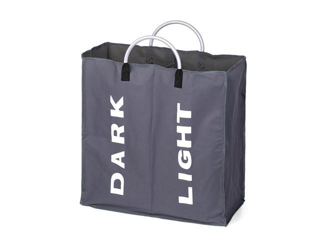 Collapsable 2-section Laundry Bag Foldable Laundry Hamper Durable Oxford Fabric Laundry Basket Clothes Sorter Portable Multifunction Storage Bag