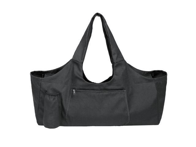 Large Yoga Mat Bag Duffel Bag Yoga Mat Tote Carrier with Cup Holder Interior & Exterior Pockets Full Zipper Multi-Functional Gym Fitness Storage Bag