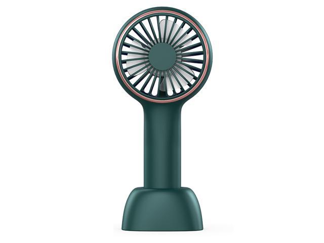Handheld Fan with Base 1200mAh Battery Portable Mini Fan 3 Speed Low Noise Personal Desk Fan for Travel Camping Office Home Rechargeable Electric Fans