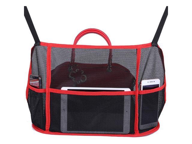 Car Net Pocket Handbag Holder Mesh Organizer Car Seat Back Organizer Bag for Purse & Pocket Smaller Items Car Seat Storage Net Bag Between Car