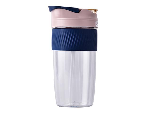 600mL Water Bottle with Straw Leak Proof Coffee Bottle with Silicone Insulation Cup Sleeve Reusable & BPA Free Sports Bottles for Hiking Travel