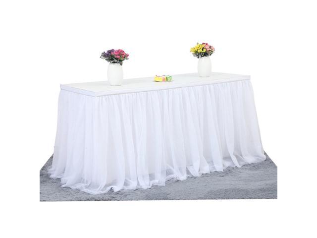 Handmade Tulle Table Skirt Tablecloth Decorative Tableware Cloth for Rectangle or Round Table Home Table Skirting For Party Wedding Banquet Picnic