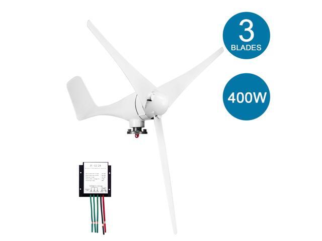 12V 400W Wind Generator with Charger Controller 3 Blades S-Type Minitype Wind Turbine Generator Kit Clear Energy Windmill for Home Highways Boats