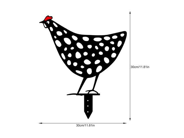 Rooster Silhouette Stake Garden Art Animal Stakes Garden Silhouette Yard Art for Party Festival Decor Gifts Set