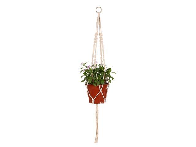 Macrame Plant Hanger Indoor Outdoor Flower Pot Hanging Planter Basket Cotton Rope 4 Legs 39 Inch