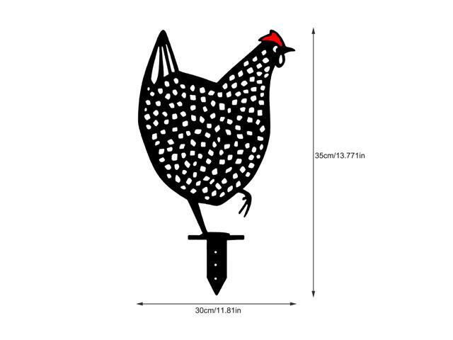 Rooster Silhouette Stake Garden Art Animal Stakes Garden Silhouette Yard Art for Party Festival Decor Gifts Set