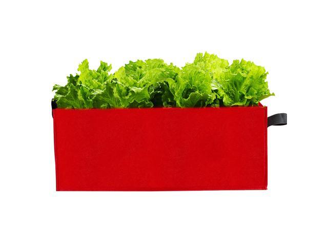 Rectangle Garden Grow Bags Planter Box Planting Beds Grow Pots with Handles Breathable Felt Planter Bags for Carrots Onions Herbs Flowers