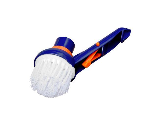 Pro Pool Step & Corner Vacuum Brush Best for Above Ground & Inground Swimming Pools Spas & Hot Tubs Fine Bristles 1-1/2 Hose & 1-1/4 Pole