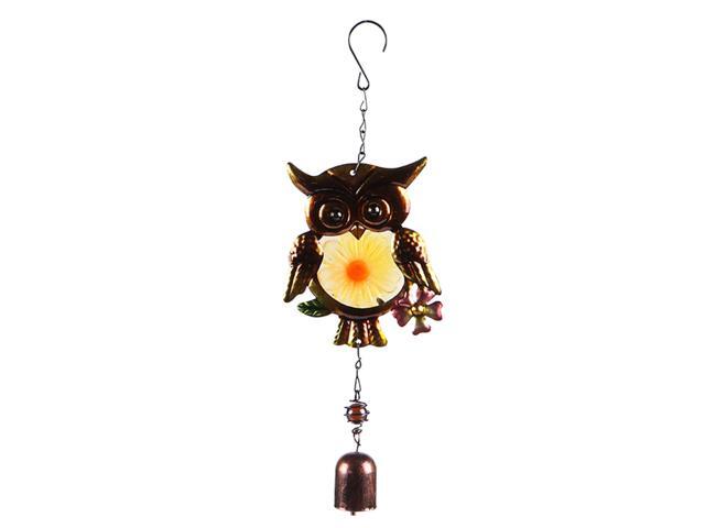 Glass Wind Chime Owl Shaped Hanging Ornament Relaxing Music Wind Chimes Home Outdoor Garden Balcony Backyard Church Festival Hanging Christmas