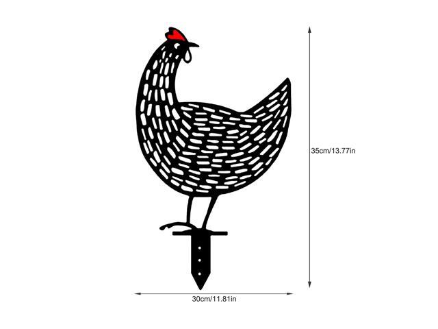 Rooster Silhouette Stake Garden Art Animal Stakes Garden Silhouette Yard Art for Party Festival Decor Gifts Set