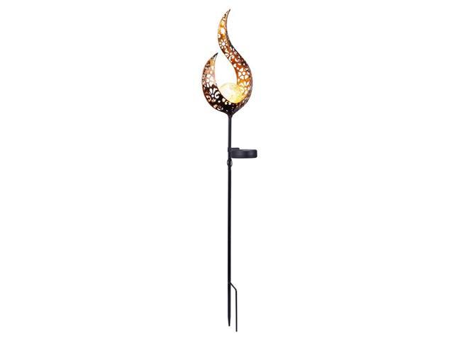LED Solar Lights Hollow Out Sun Moon Shaped LED Garden Stake Light Waterproof Solar Powered Outdoor Landscape Lights for Pathway Walkway Lawn