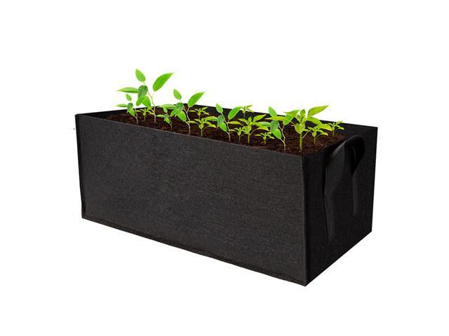 Rectangle Garden Grow Bags Planter Box Planting Beds Grow Pots with Handles Breathable Felt Planter Bags for Carrots Onions Herbs Flowers