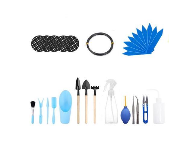 30PCS Succulent Plants Tools Mini Garden Transplanting Set Miniature Planting Tool Set Fairy Garden Planting Care Tools Leaf Trimmer Rake Shovels