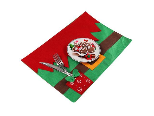 Christmas Table Mat Christmas Placemats Non-Slip Place mats Washable Table Mats Xmas Table Decor Gift Thanksgiving Day Holiday Festivals Dinner Decor
