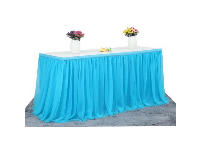 Handmade Tulle Table Skirt Tablecloth Decorative Tableware Cloth for Rectangle or Round Table Home Table Skirting For Party Wedding Banquet Picnic