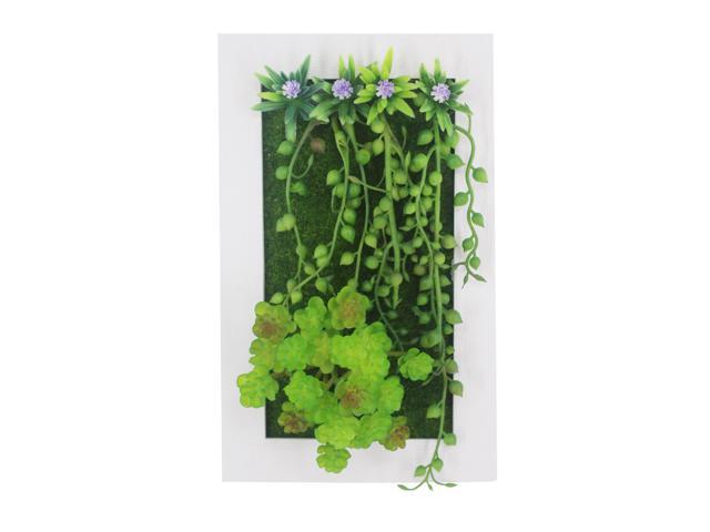 6x95 Inch Artificial Flower Plant with Photo Display Frame Wall Hanging Planter Indoor Vertical Wall Fake Planter for Home Office Art Decoration