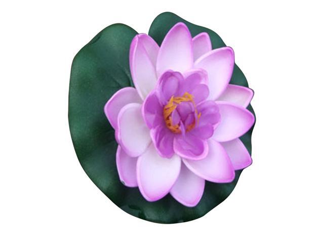 4 Inch Artificial Floating Lotus Flowers Water Ponds Foam Lotus Leaf Fake Lily Pad Floating Pool Home Pond Decoration Plants