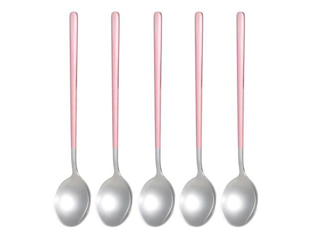 5 Pack Stainless Steel Spoon Food Grade Durable Metal Spoons Tablespoon Dinner Spoon Mirror Finish Dishwasher Safe Teaspoon Dessert Spoons for Home