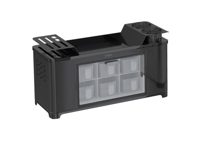 Stainless Steel Multifunctional Kitchen Spice Storage Rack with Seasoning Jars Storage Box Kitchen Organizer Holder for Flatware Set Knife Space