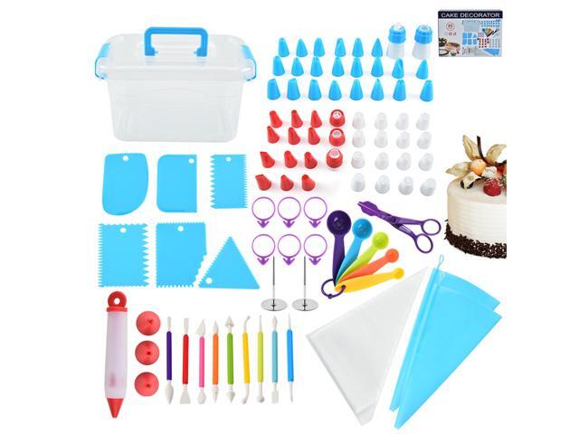 85PCS Cake Decorating Kits with Icing Tips Pastry Bags Flower Nails Cream Spatula Baking Frosting Tools Set for Birthday Cake Party Dessert
