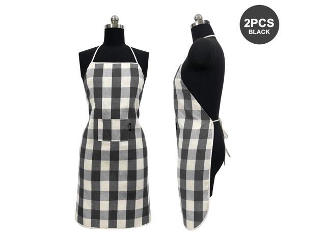 2Pcs Apron with Pocket Kitchen Apron for Women Men Chef Kitchen Cooking Baking Gardening Restaurant Cafe