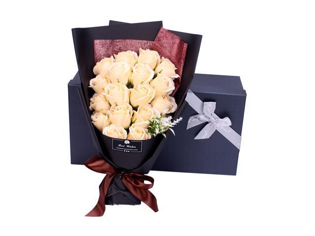 18PCS Soap Rose Flower with Gift Box Artificial Flowers Scented Forever Soap Rose Flower Bouquet Present for Women Mother's Day Valentine Romantic
