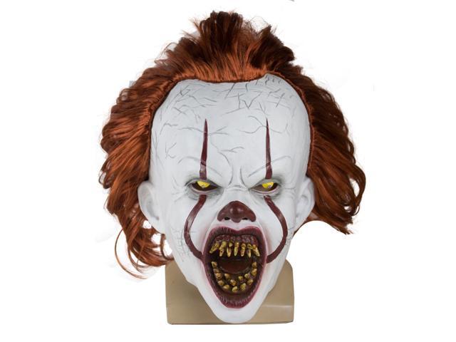 Halloween Mask Creepy Pennywise Scary Clown Full Face Horror Costume Party Festival Cosplay Decoration Prop for Adult