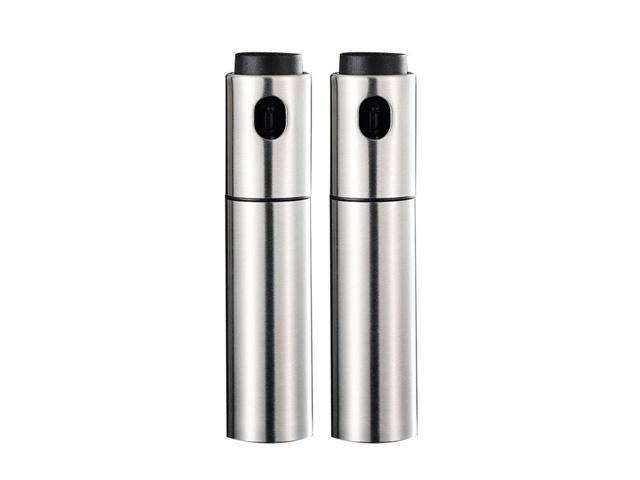2 Pack Oil Sprayer 135ml Stainless Steel Vinegar Dispenser Refillable Spray Bottle for BBQ Roasting Grilling Kitchen Tools