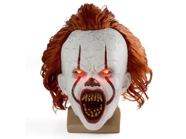 Halloween Mask Creepy Pennywise Scary Clown Full Face Horror Costume Party Festival Cosplay Decoration Prop for Adult