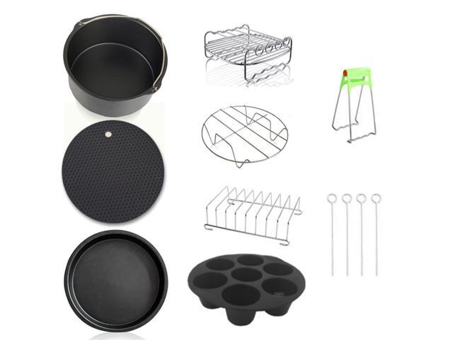 8pcs Carbon Steel Fine Quality Air Fryer Accessories Kit Professional Home Kitchen Cooking Tools Set