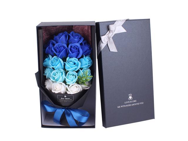 18PCS Soap Rose Flower with Gift Box Artificial Flowers Scented Forever Soap Rose Flower Bouquet Present for Women Mother's Day Valentine Romantic