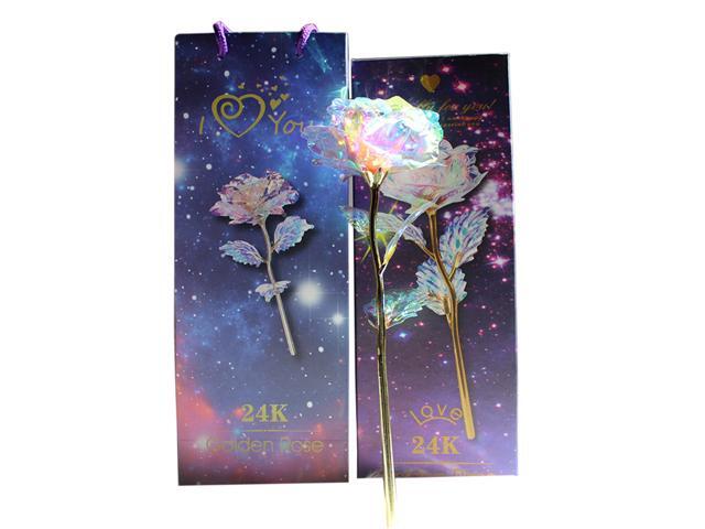 Artificial Colorful Rose Flower with Gift Box for Women Mother's Day Valentine Romantic Wedding Home Party Decoration Festivals Anniversary