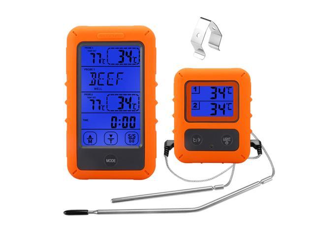 Wireless Digital Meat Thermometer for Grilling Smoker BBQ Grill Oven Thermometer with Dual Probe Kitchen Cooking Food Thermometer