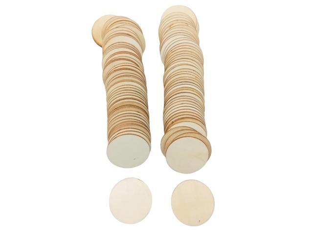 100Pcs 50mm Wooden Circles Round Wedding Craft Card Making Scrapbooking Decoration