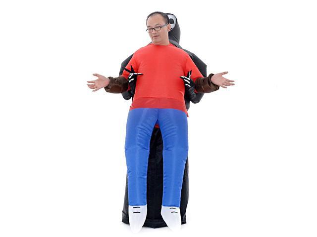Adults Ghost Inflatable Costume Prop Blow Up Inflatable Fancy Dress for Halloween Carnival Cosplay Party Stage Performance