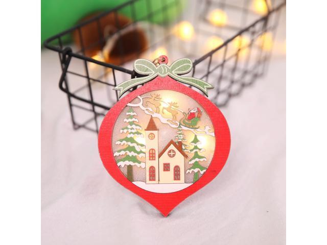LED Christmas Tree Hanging Decoration Wall Door Night Light Ornament Thanksgiving Day Wedding Decoration Winter Ornament Xmas Tree Gift Holiday
