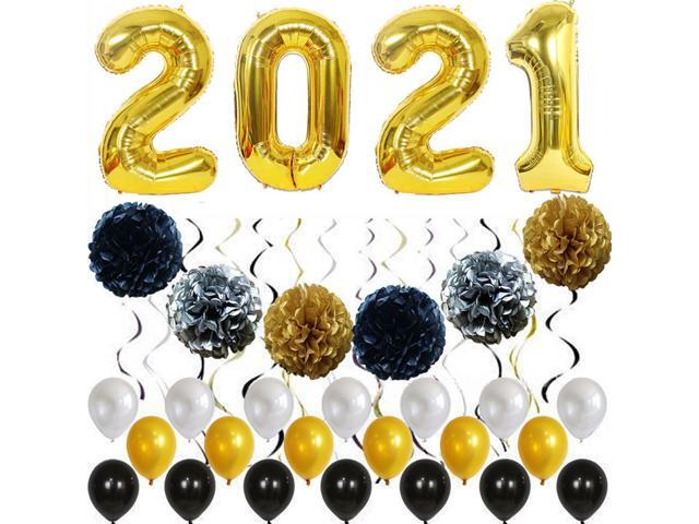 50PCS New Year 2021 Balloons Party Decorations Set Girls Women Baby Birthday Party Supplies DIY Theme Party Balloons for Baby Shower Wedding