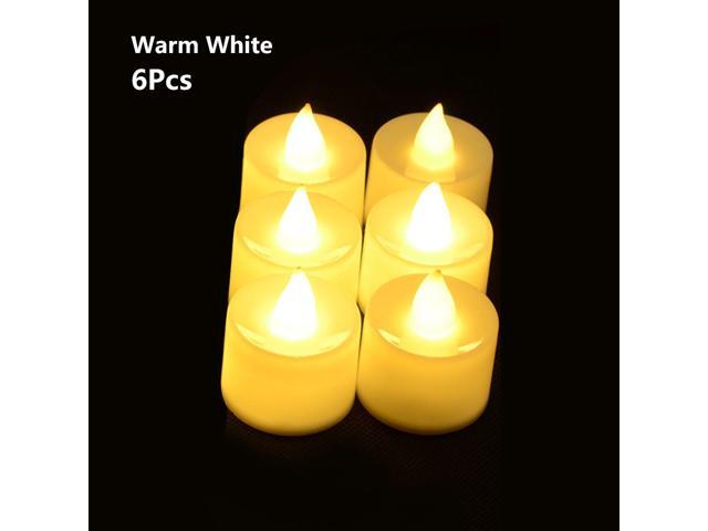 6/12Pcs Electric Led Candle Lamp Flameless Tealight Candles for Home Party Birthday Wedding Festival Decoration