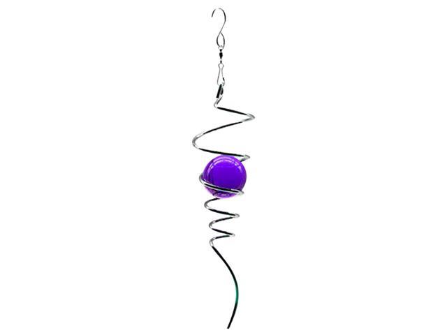 Stainless Steel Mirror Face Crystal Ball Rotate Suspension Wind Chime Pendant
