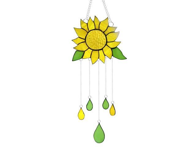 Indoor Pendant Epoxy Zinc Alloy Flower Wind-Bell Sunflower Pendant