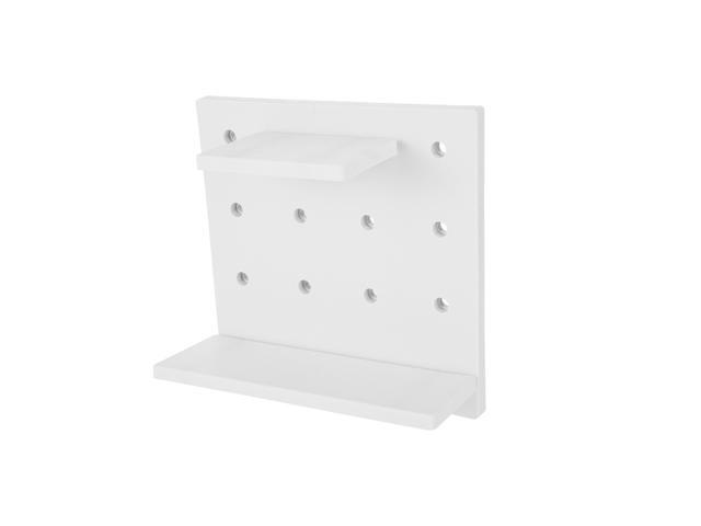 Wall Hole Pegboard with Pegboard Shelf Self-adhesive Peg Board Organizer Shelves Crafting Storage Organizer for Home Garage Nursery