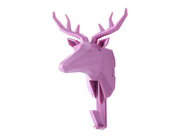 Adhesive Hooks Animal Head Wall Decor Wall Hooks Sticky Hangers Nail Free Bathroom Hooks for Coat Hats Keys Bags Purse Towels Decorative Gift