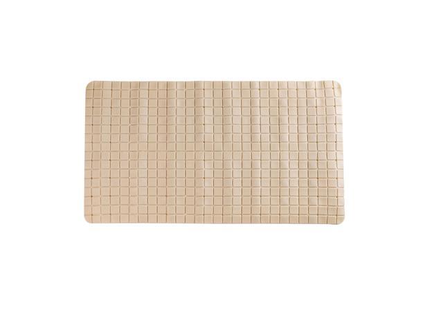 Not-Slip Bathtub Mat PVC Shower Mat Strong Suction Cups Drain Holes Soft Washable Bathroom Rug Shower Mat 15x28 Inch