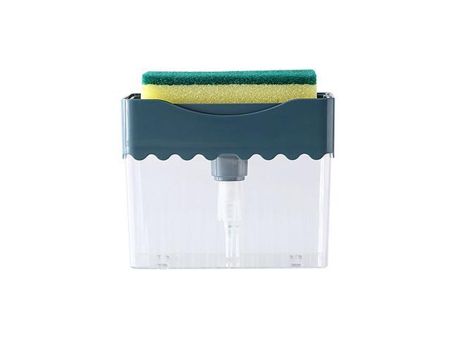 Soap Dispenser & Sponge Set Kitchen Dish Soap Dispenser Counter Top Sink Dispenser Soap Pump Dispenser and Sponge Holder for Kitchen Sink