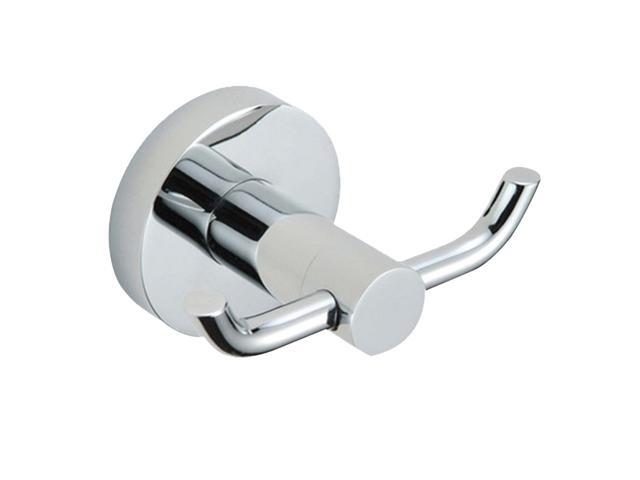 Single Double Hook Coat Towel Clothes Hanger Hook Heavy Duty Stainless Steel Wall Mount Hook Holder for Bathroom Kitchen Bedroom