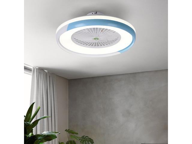 Ceiling Fan with Lighting LED Light Stepless Dimming Adjustable Wind Speed Remote Control Without Battery Modern LED Ceiling Light for Bedroom